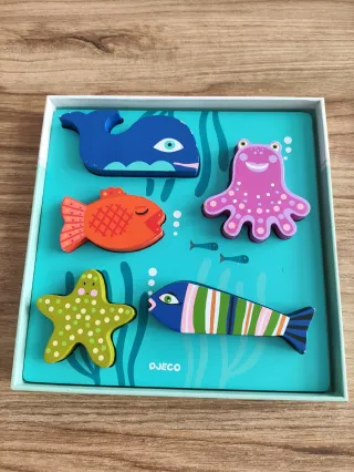 Djeco Puzzle Relieve Animales Marinos