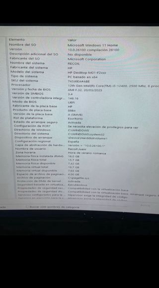 PC Sobremesa HP Negro