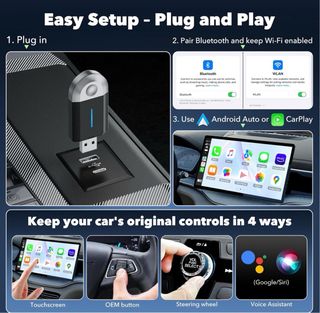Adaptador Portátil Carplay Android Auto