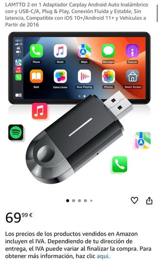 Adaptador Portátil Carplay Android Auto