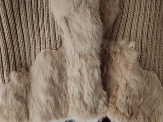 Chaqueta Cortefiel Piel y Lana Camel Talla M