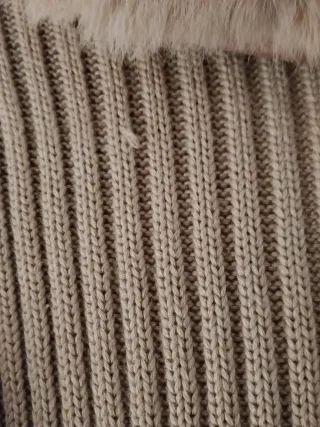 Chaqueta Cortefiel Piel y Lana Camel Talla M