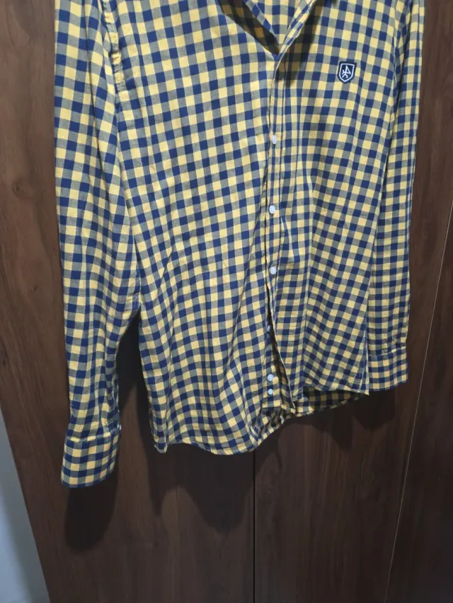 Camisa cuadros Valecuatro azul y amarilla