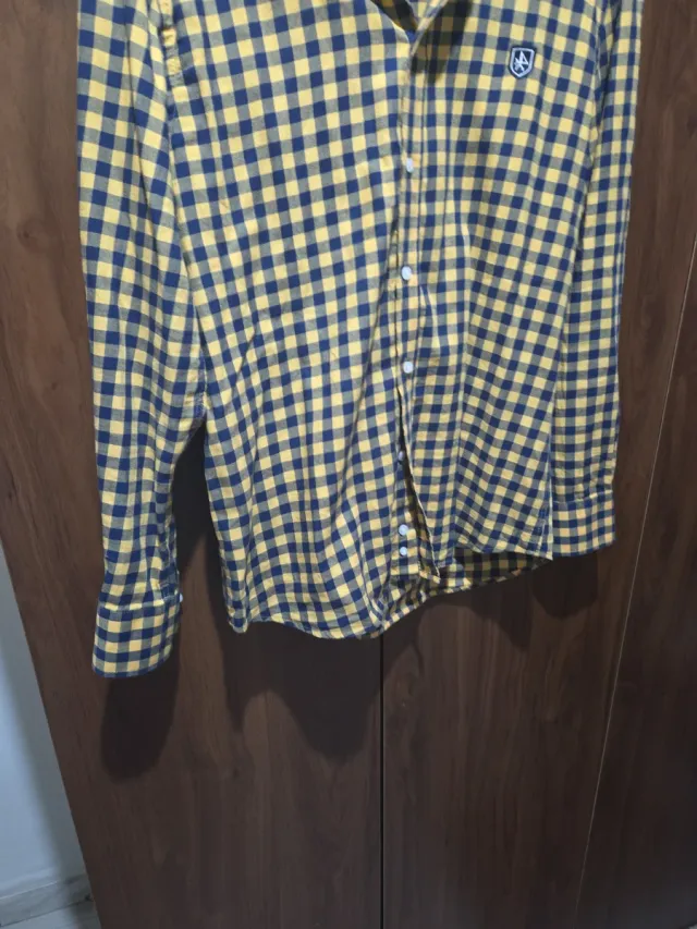 Camisa cuadros Valecuatro azul y amarilla