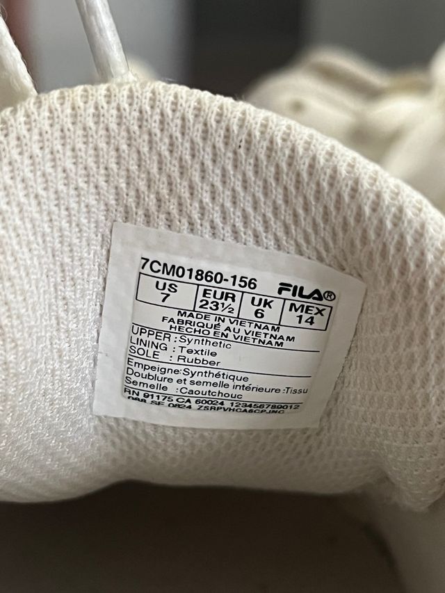 Zapatillas Bebé Fila Blancas