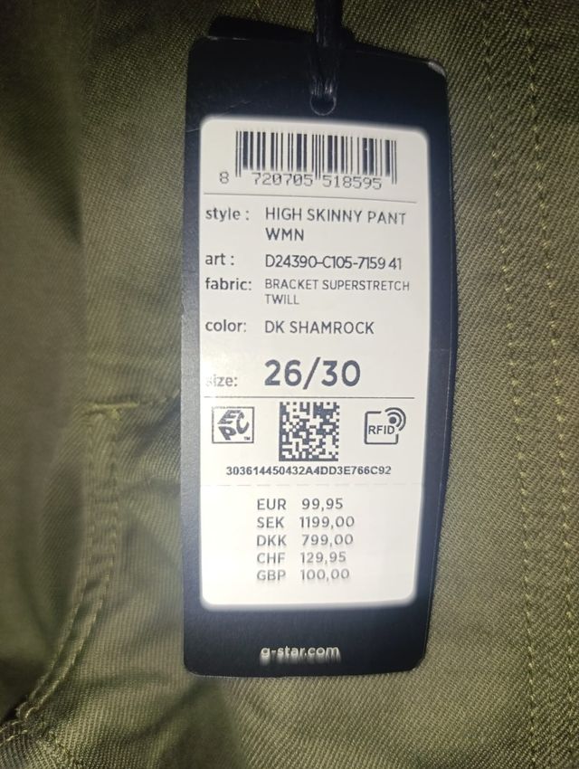 Pantalones verdes de corte recto