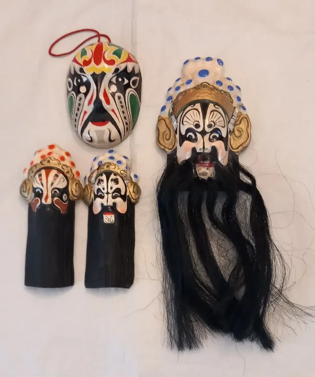 Conjunto 4 Máscaras Chinas Decorativas