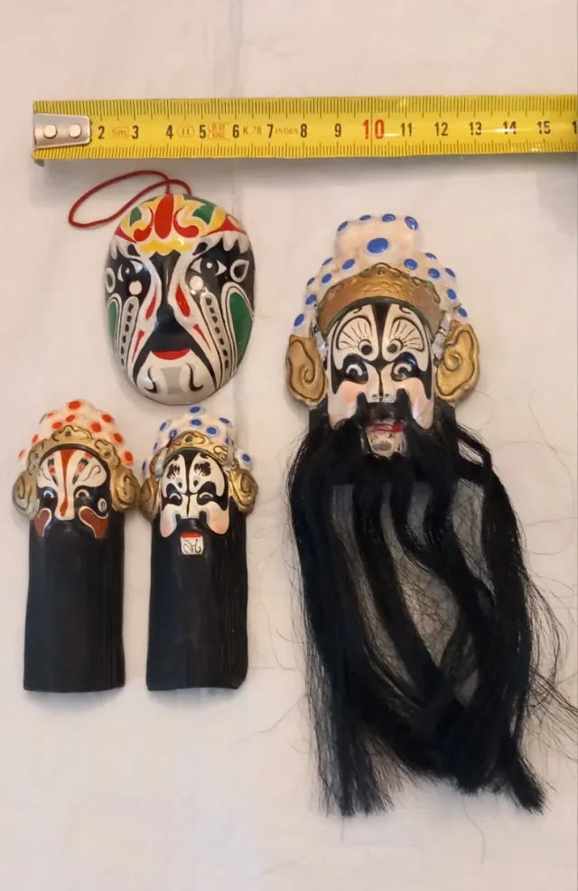 Conjunto 4 Máscaras Chinas Decorativas