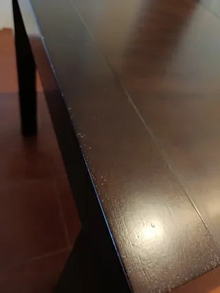 Mesa comedor extensible madera y cristal