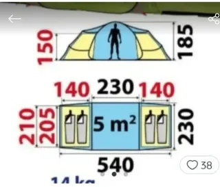 Tienda de campaña Quechua Base Seconds 4.2