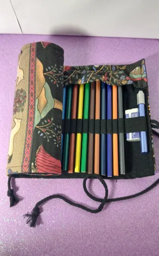 Astuccio vintage tessuto