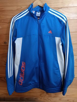 Sudadera Adidas Color Azul, Blanco y Rojo Talla S