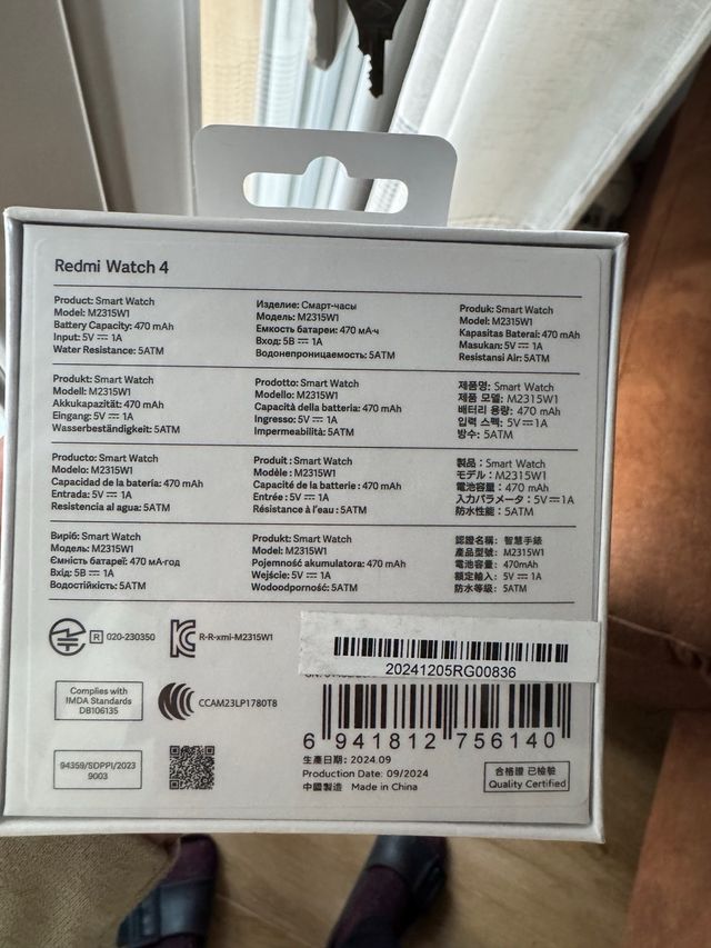 Reloj Xiaomi Redmi Watch 4 Blanco Nuevo