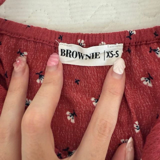 Mono Brownie Flores Rojo