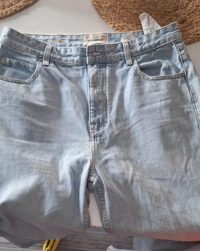 Vaqueros hombre azules, pierna recta. Nuevo