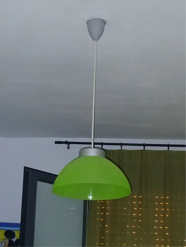 Lámpara colgante verde vintage