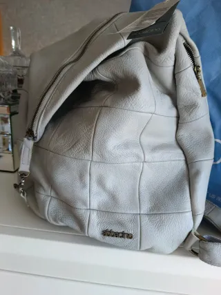 Mochila Abbacino Piel Gris Nueva