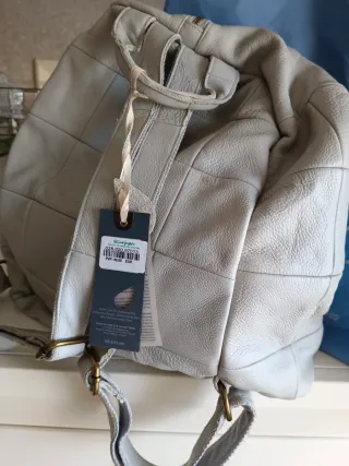 Mochila Abbacino Piel Gris Nueva