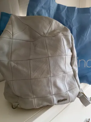 Mochila Abbacino Piel Gris Nueva