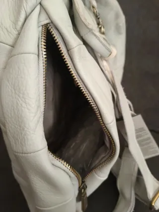 Mochila Abbacino Piel Gris Nueva