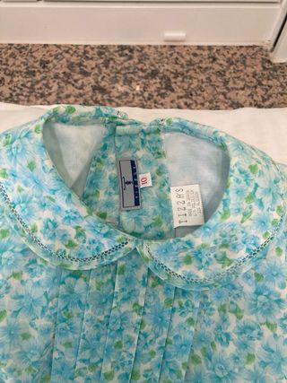 Vestido niña Tizas Talla 10 floral azul