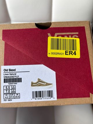 Zapatillas Vans Beige y Blancas