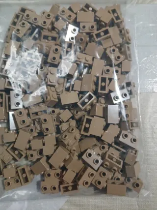 Lego Tijolo Modificado 1x2 Castanho Escuro 20 Unid