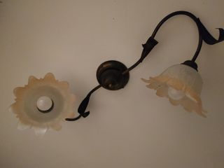 Lotto Lampadari country vetro e metallo