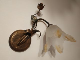 Lotto Lampadari country vetro e metallo