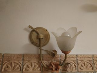 Lotto Lampadari country vetro e metallo