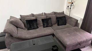 Sofá chaise longue gris