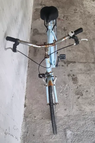 Bici azzurra da uomo