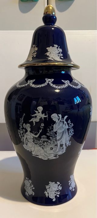 Vaso pregiata ceramica cinese vintage anni 50