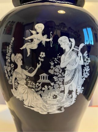 Vaso pregiata ceramica cinese vintage anni 50