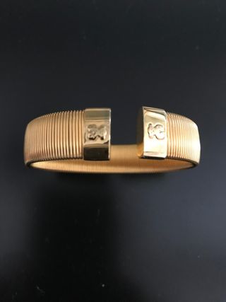 Pulsera Esclava TOUS Acero Dorado Bulevar 14mm