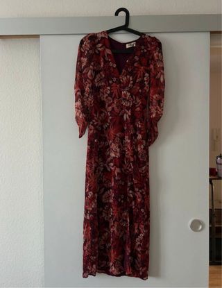 Vestido estampado floral rojo