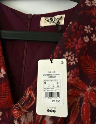 Vestido estampado floral rojo