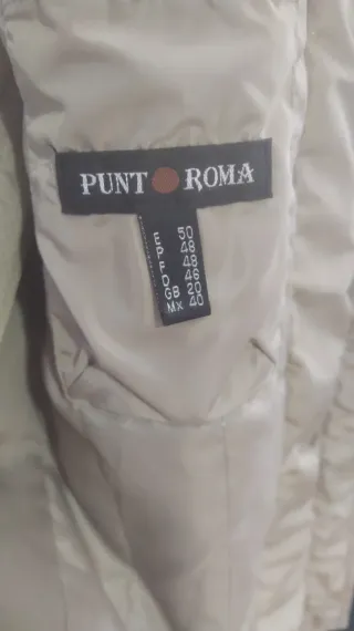 Abrigo Punto Roma Beige con Capucha