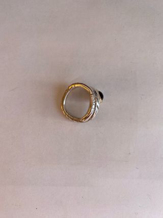 Anillo Plata Serpiente Piedra Roja Natural