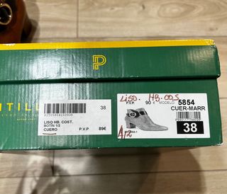 Botines Pitillos Piel Talla 38