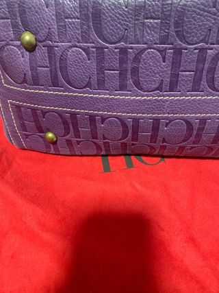 Bolso Carolina Herrera Morado y Marrón