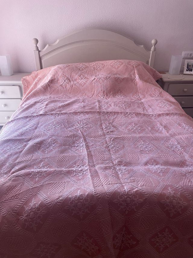 Colcha Matrimonio 135cm Rosa