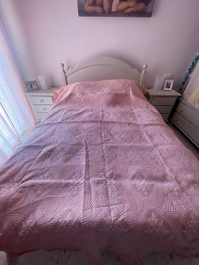 Colcha Matrimonio 135cm Rosa