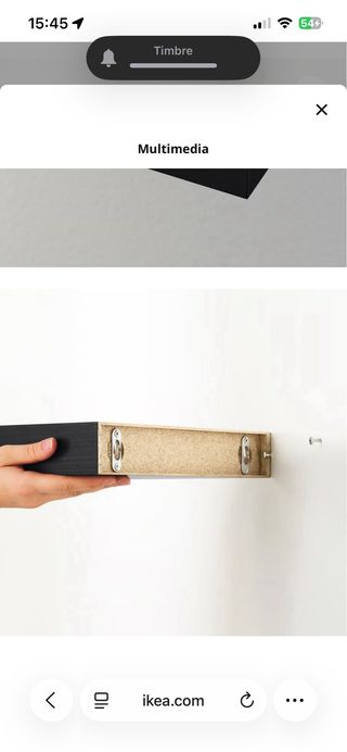 2 Estanterías LACK Ikea Negras 30x26cm