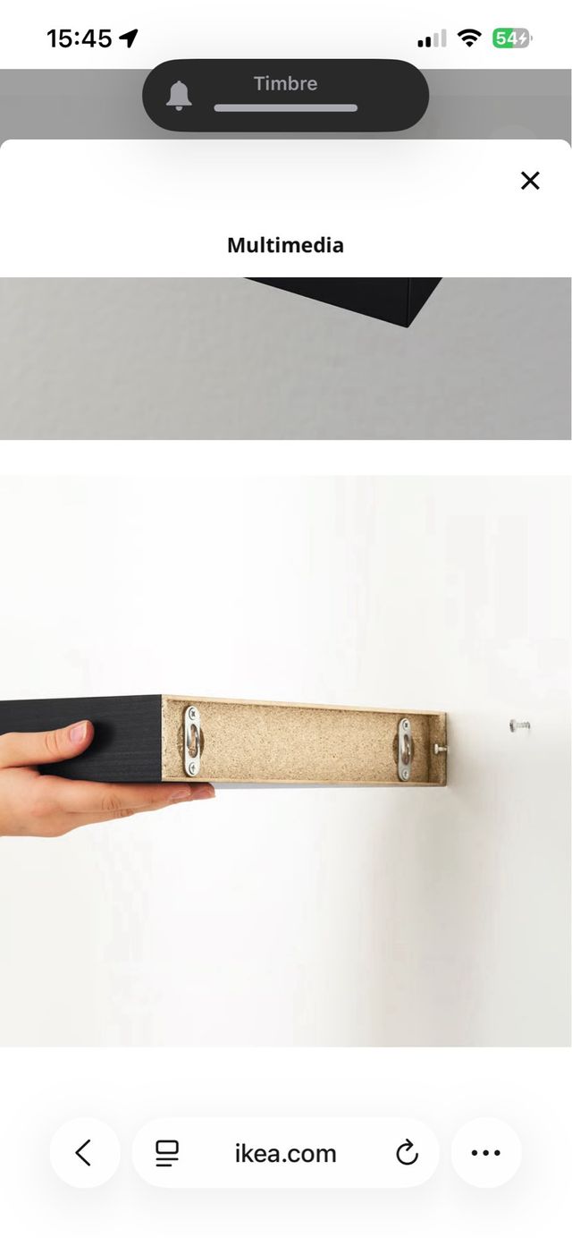 2 Estanterías LACK Ikea Negras 30x26cm