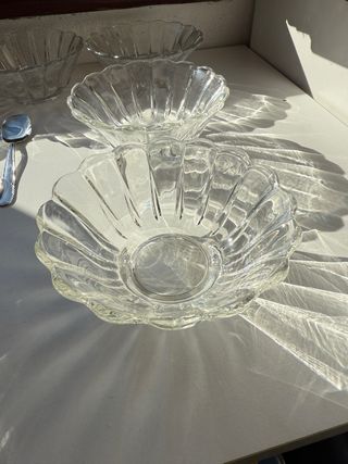 8 Coppette Macedonia + 8 Cucchiaini Vetro