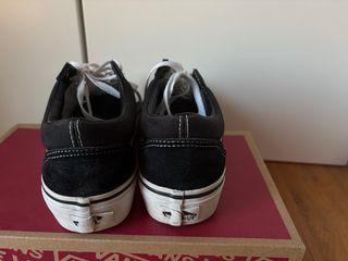 Vans Old Skool Platform nere e bianche