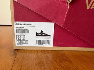 Vans Old Skool Platform nere e bianche