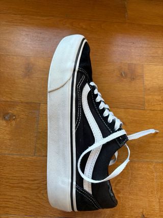 Vans Old Skool Platform nere e bianche