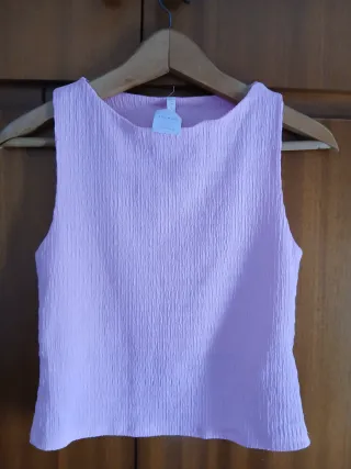 Blusa Tiket Talla S Rosa Texturizada